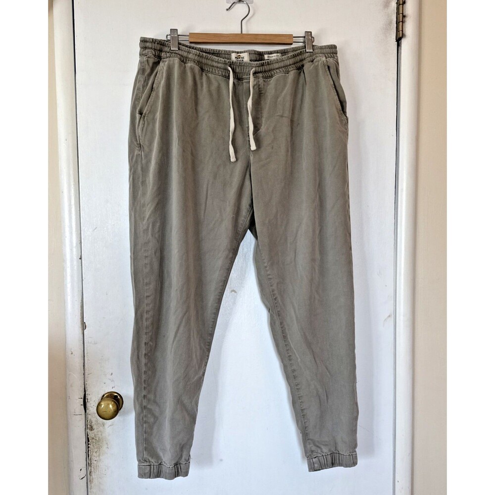 Marine Layer Men’s Saturday Twill Chino Pants Athletic Fit Green | Men's XXL